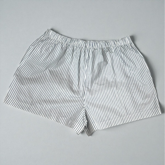 SKIMS Cotton Poplin Boxer Shorts | M  | Zen Blue Pinstripe | NWT 🤍 - Picture 6 of 8